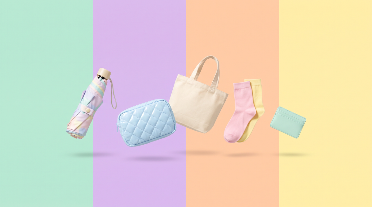 Fashion accessories umbrellas and pouches