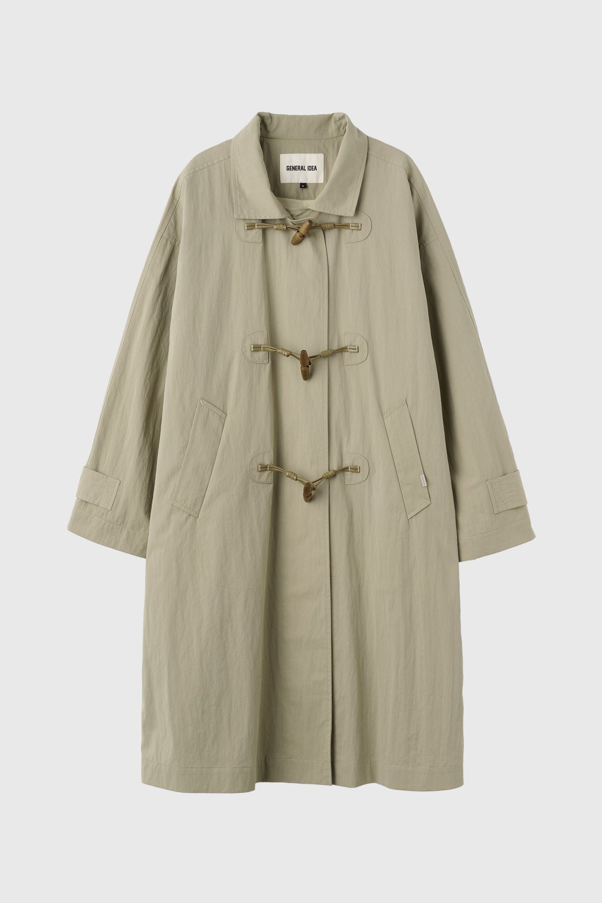 Women's Toggle Button Single Breasted Trench Coat in Beige