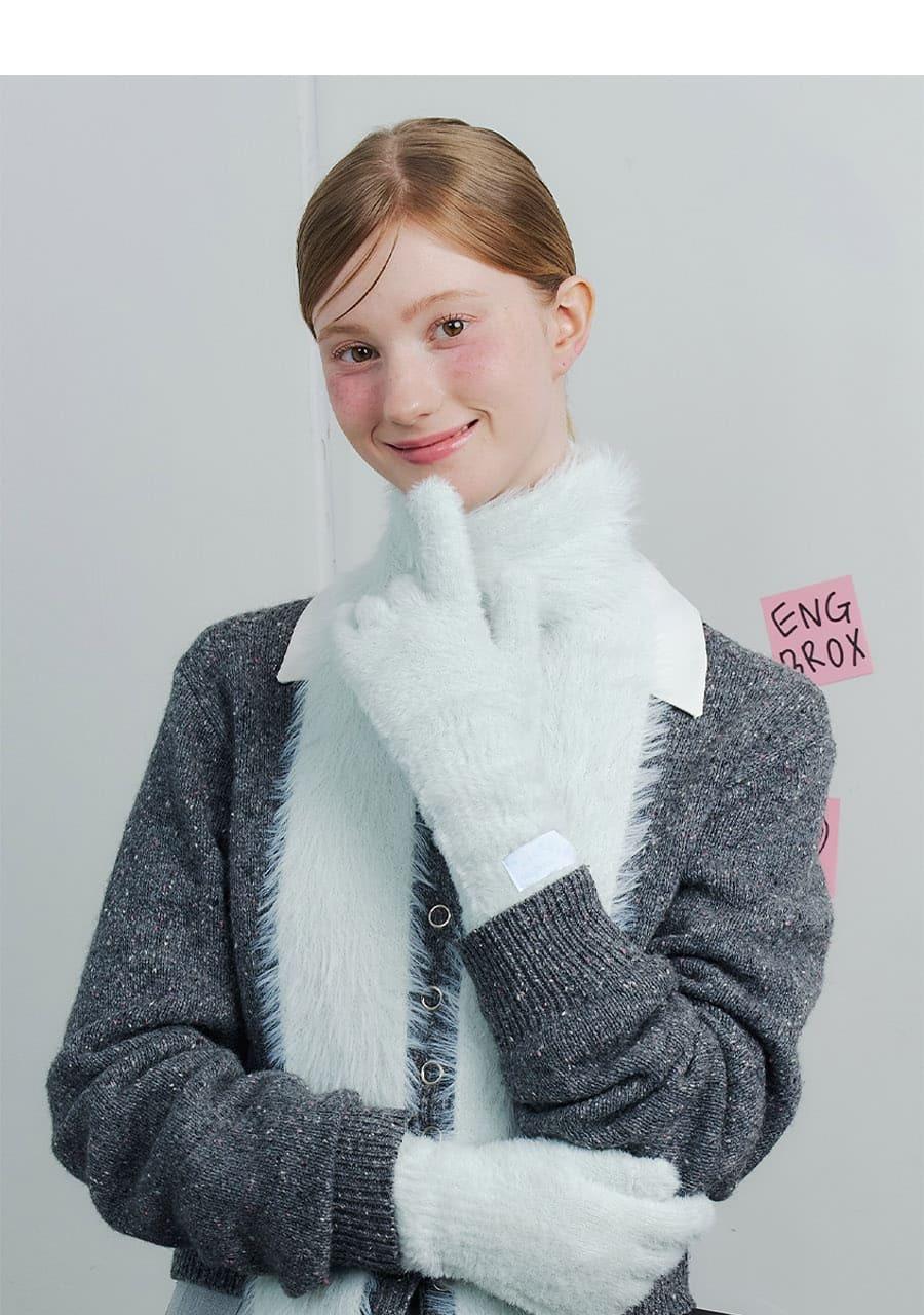 OY Gift Anbrox Soft Fuzzy Fingerless Gloves (3-Pack)