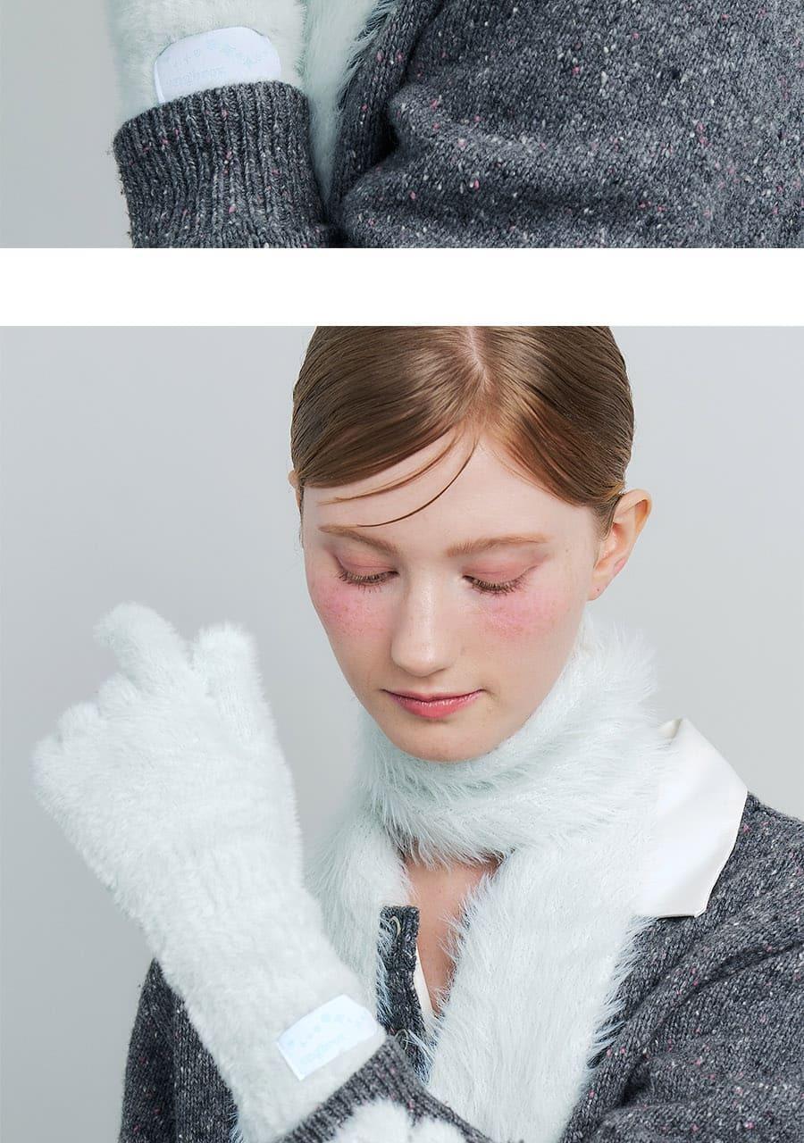 OY Gift Anbrox Soft Fuzzy Fingerless Gloves (3-Pack)