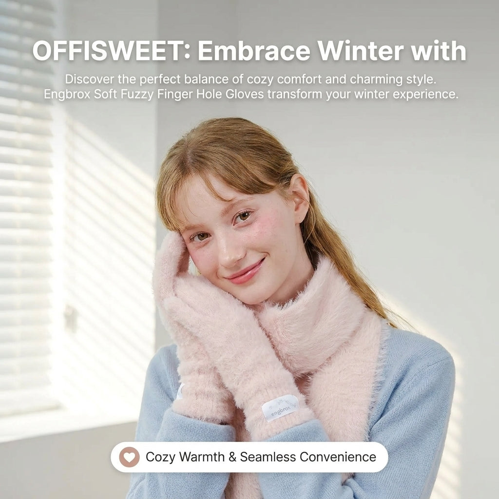 OY Gift Anbrox Soft Fuzzy Fingerless Gloves (3-Pack)