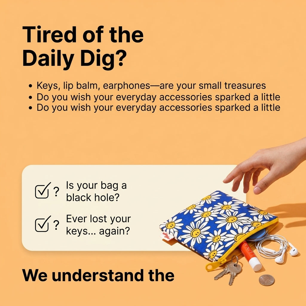 Wiggle Wiggle Smile We Love Cotton Pouch Bag