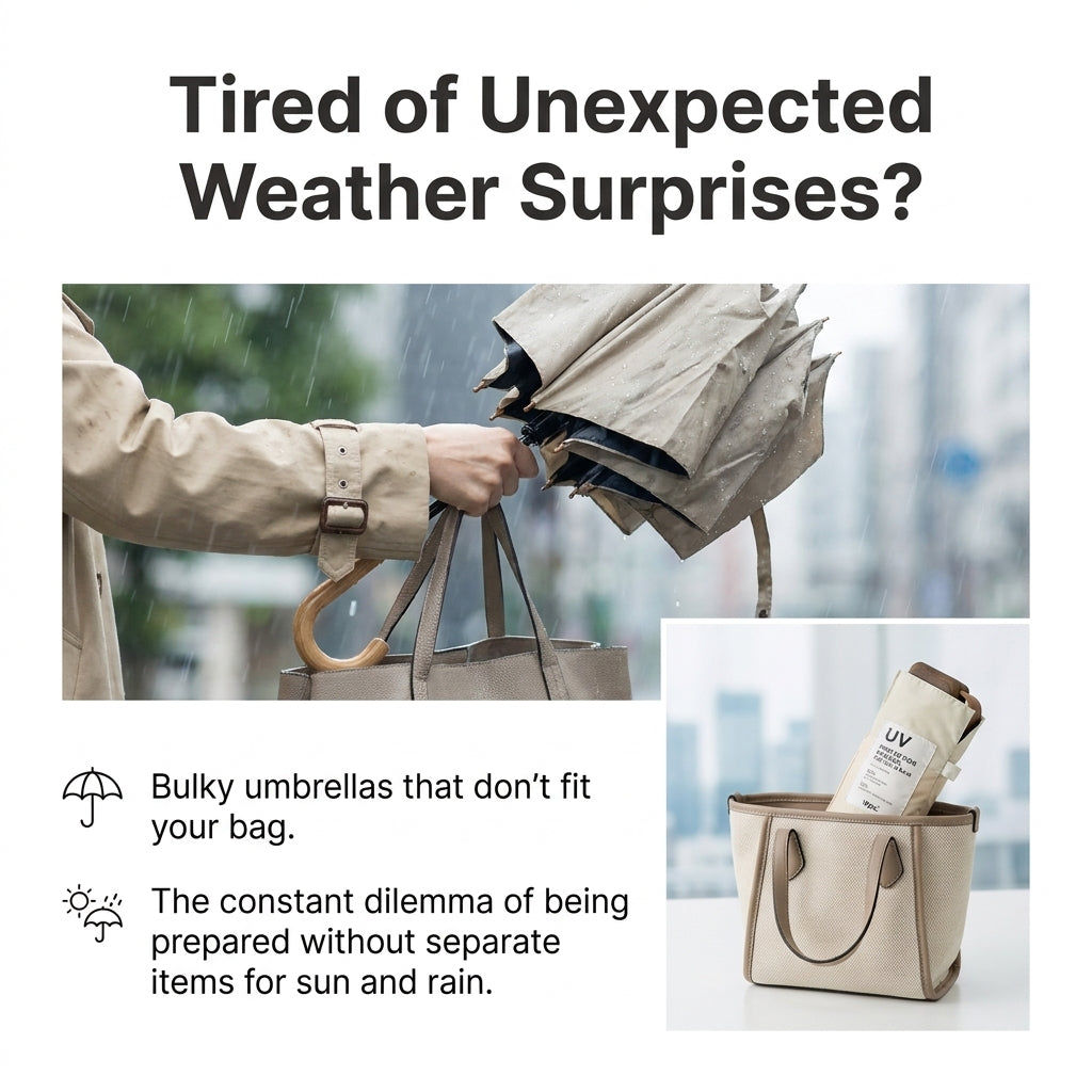 Wpc. Compact 5-Fold Unisex Sun Rain Umbrella (801-16702-102)