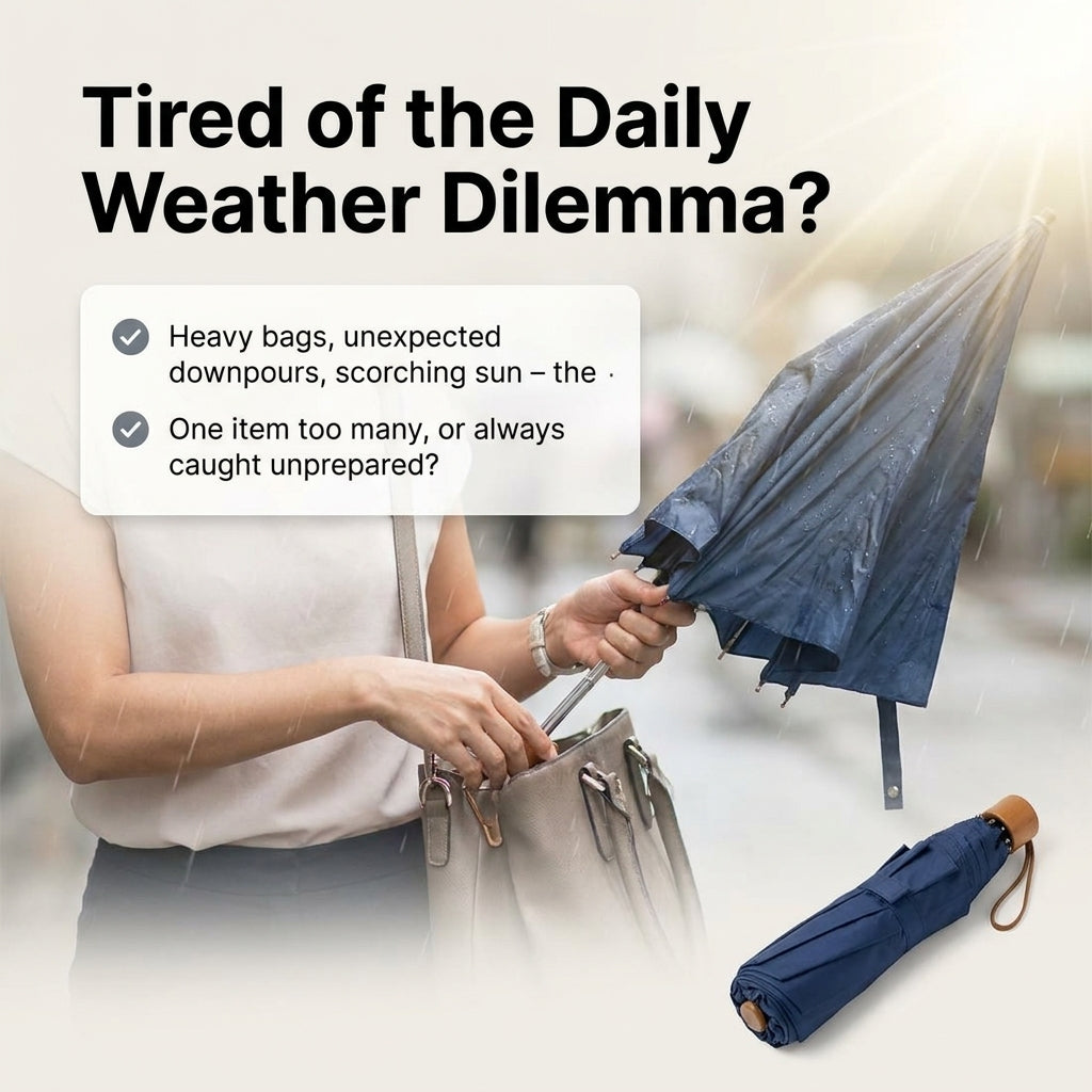 Ultralight UV Sun & Rain Umbrella - Navy