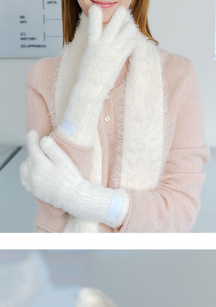 OY Gift Anbrox Soft Fuzzy Fingerless Gloves (3-Pack)