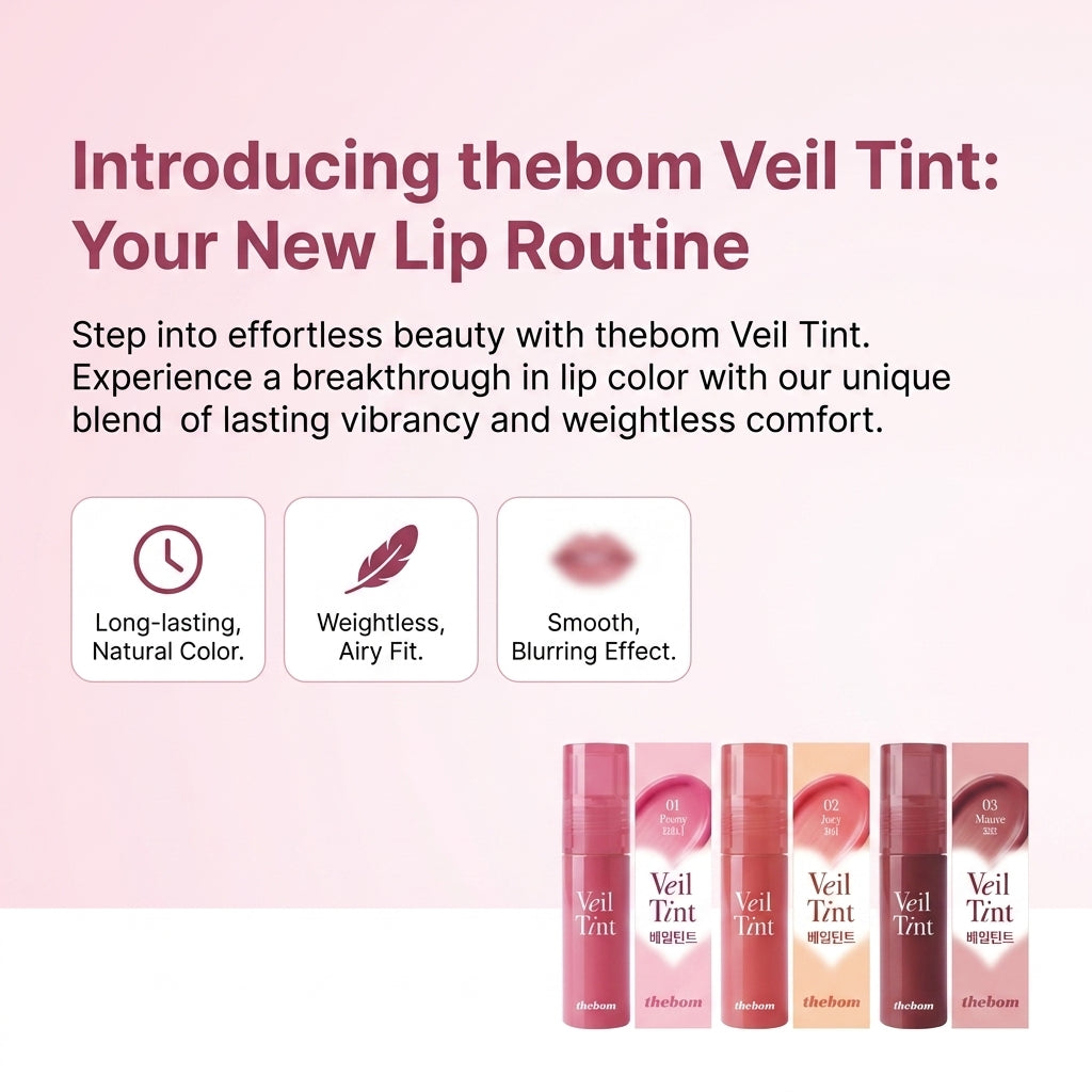 The Bom Veil Tint Lip Stain for Natural Look