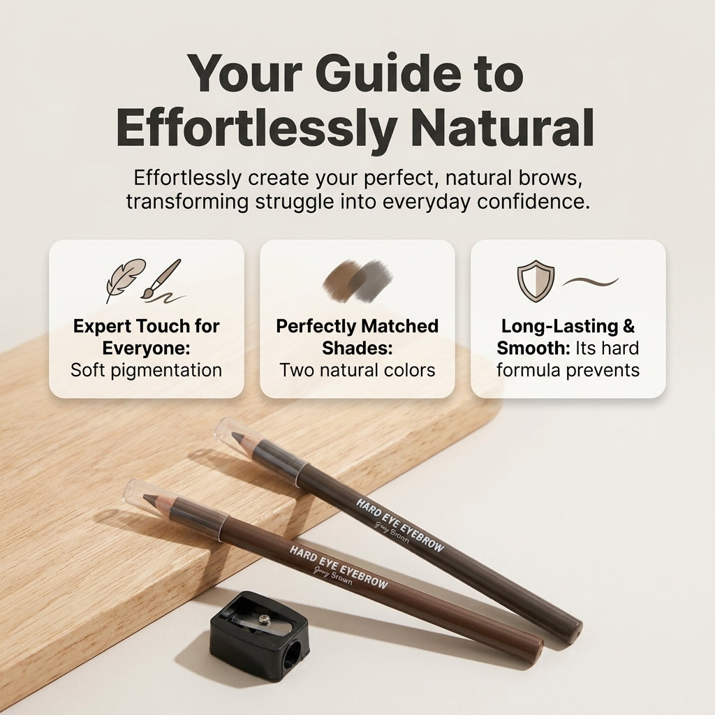 The Bom Hardwood Eyebrow Pencil Set (2 Pcs)