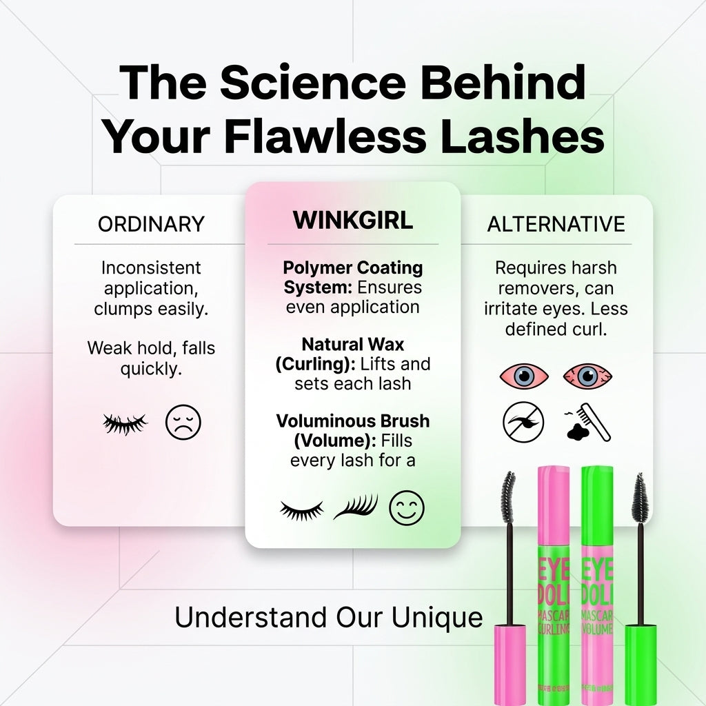 WinkGirl Idol Mascara Duo Set - Volumizing & Lengthening
