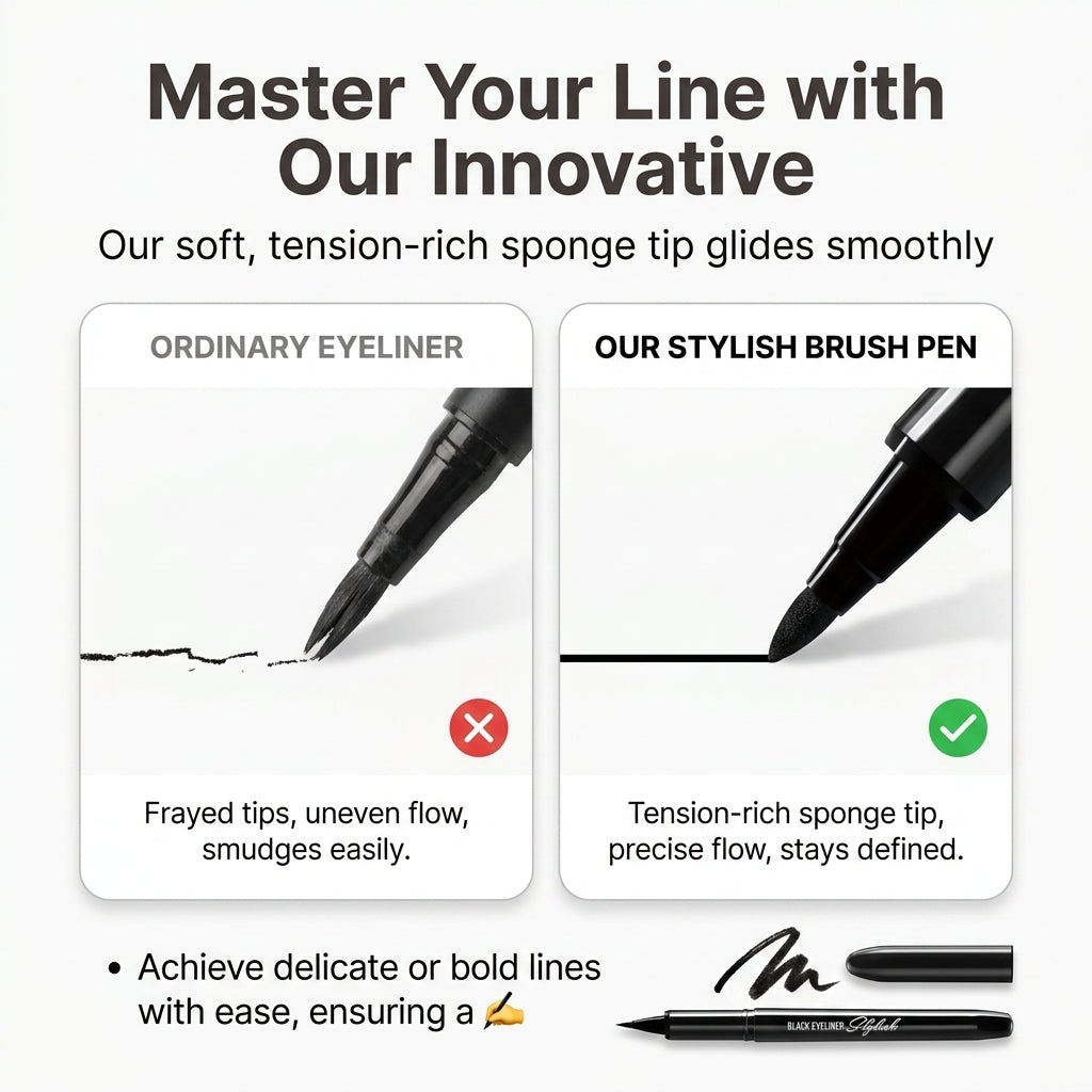 The Bom Stylish Brush Pen Liquid Eyeliner for Precise Eye Makeup