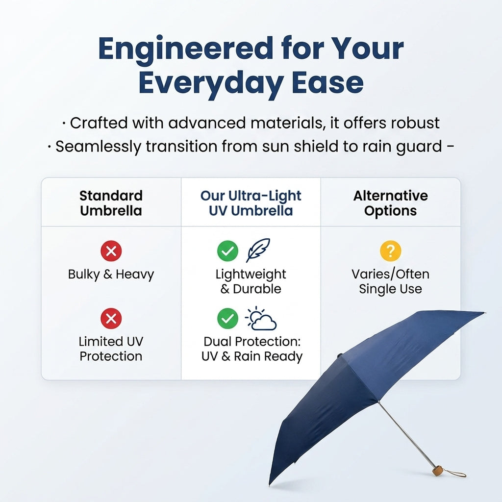 Ultralight UV Sun & Rain Umbrella - Navy