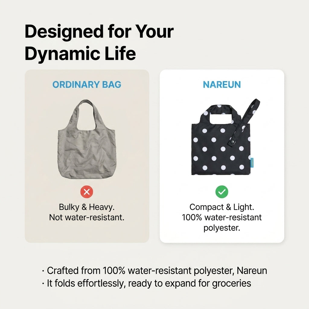 Nareun Reusable Foldable Eco Bag - 10 Designs