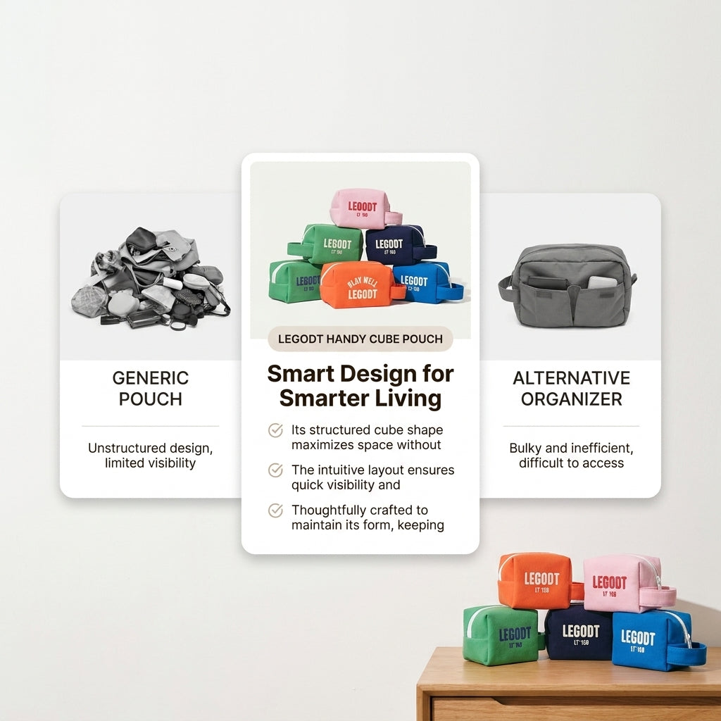 Legot Handy Cube Travel Pouch L - 5 Colors Organizer Bag