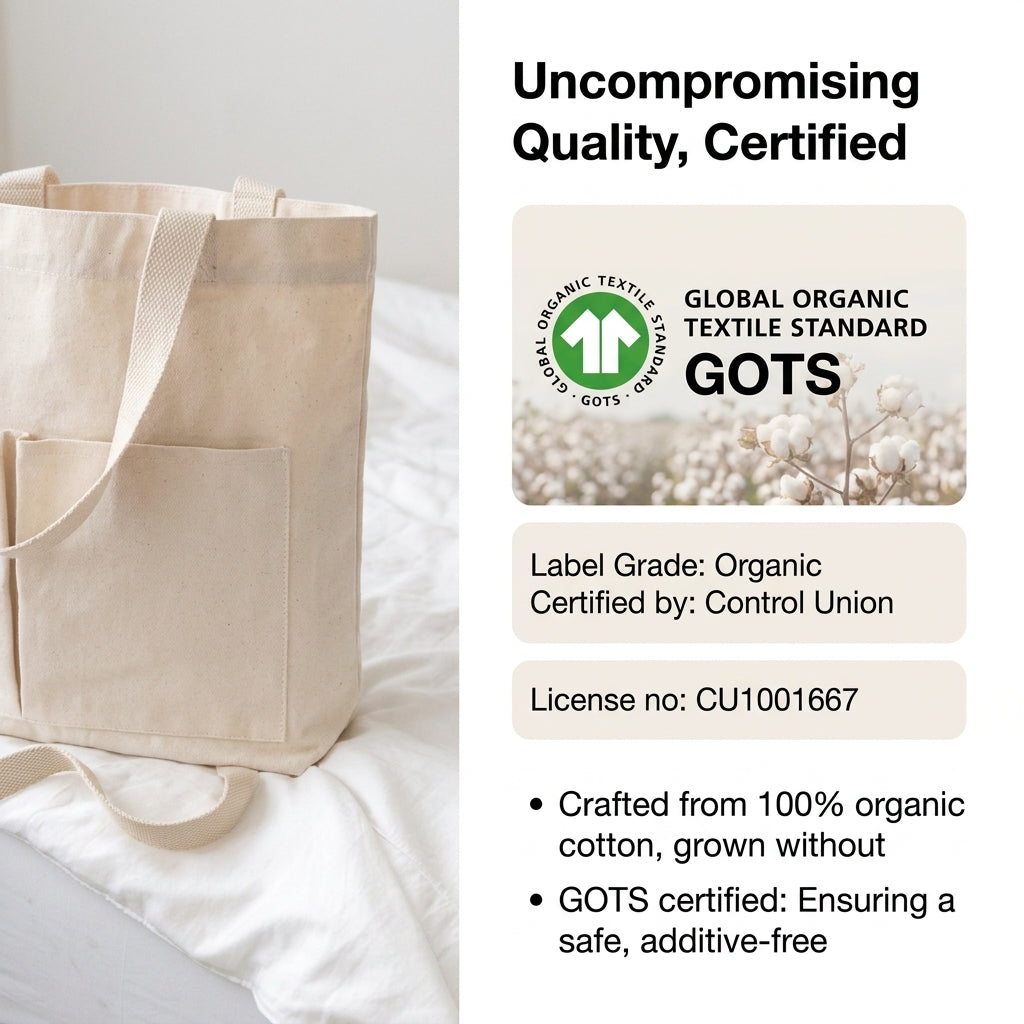 Simple Life Organic Canvas Tote Bag Set (2-Pack)