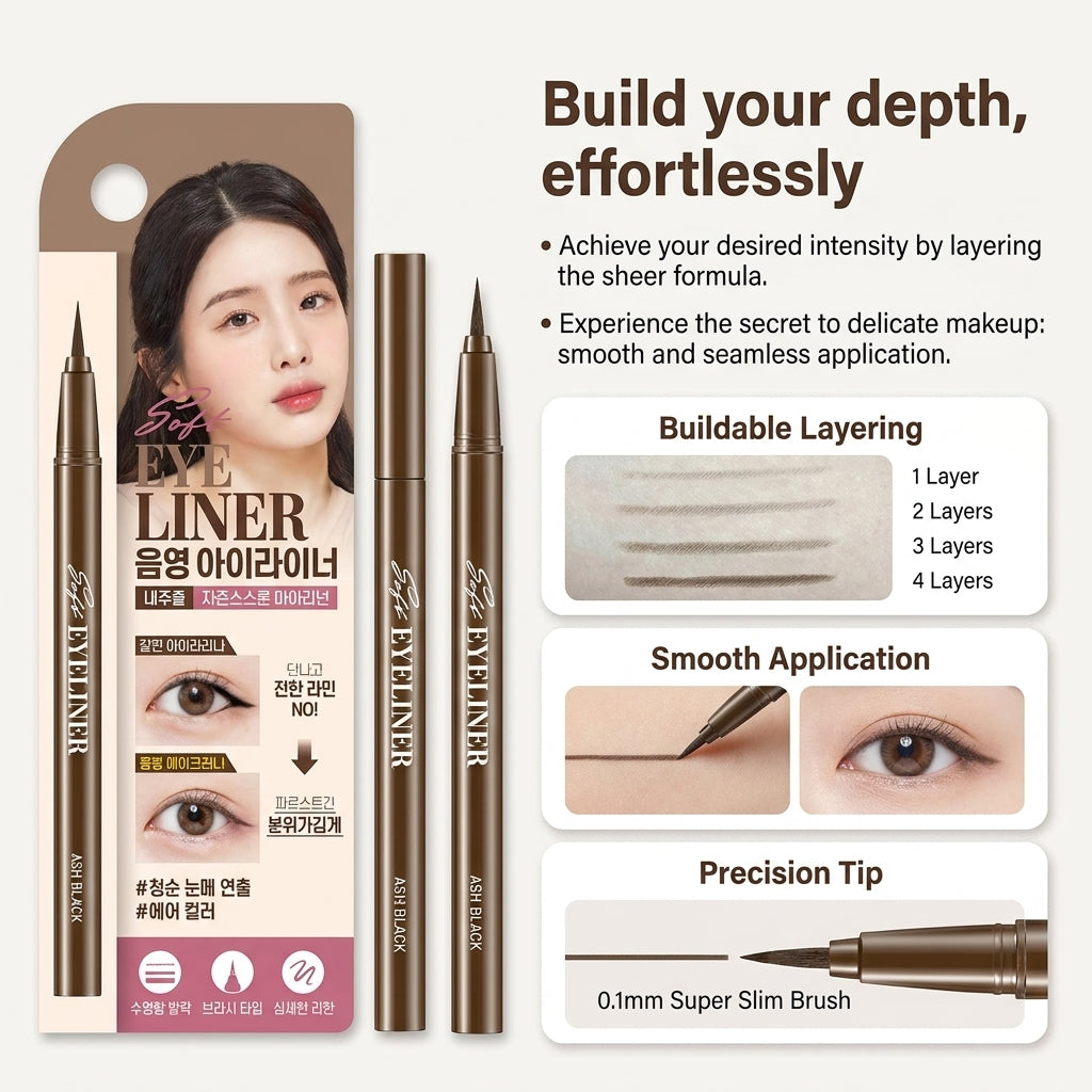 The Bom Watercolor Shading Eyeliner for Natural Eye Makeup