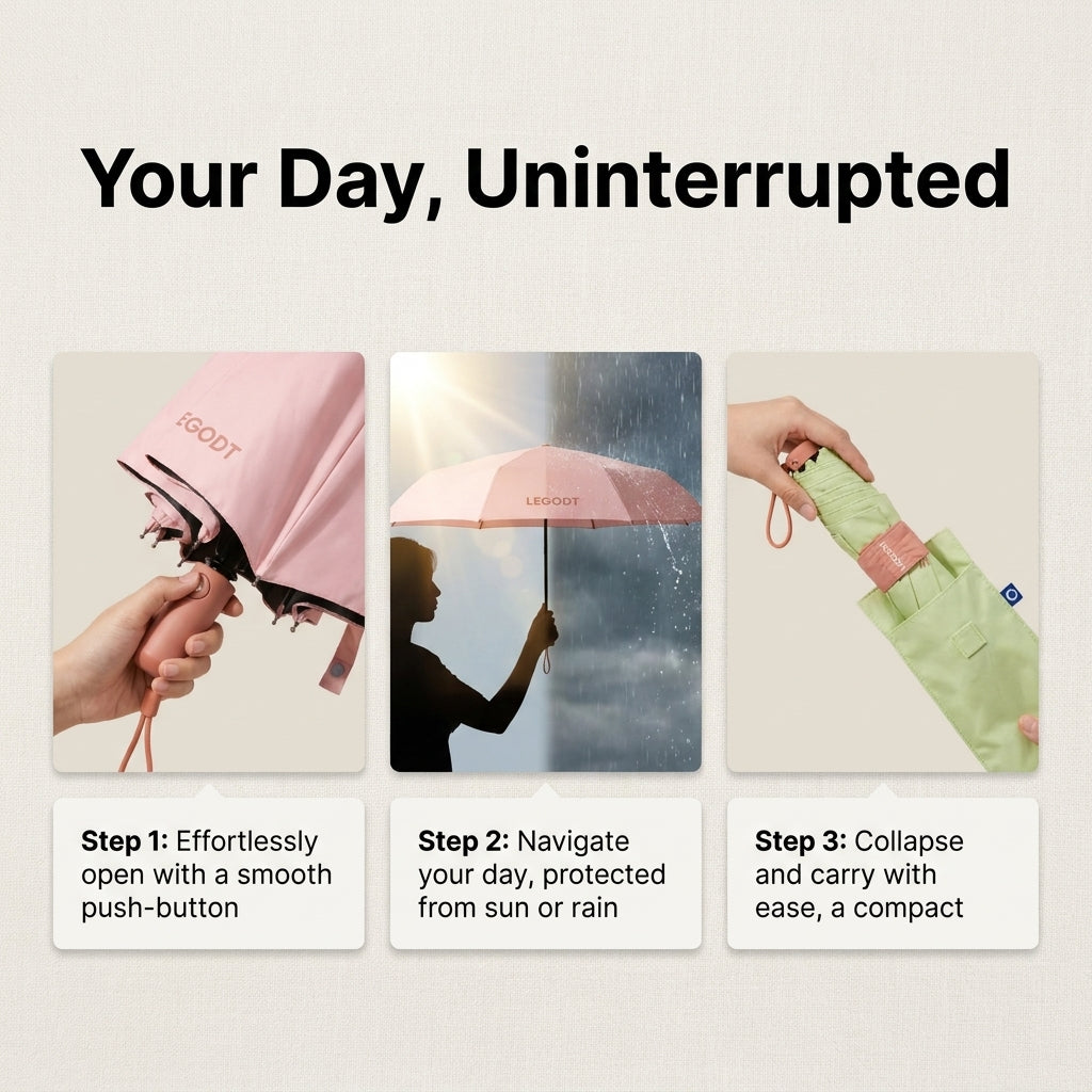 Exclusive Legote Dual-Use Umbrella - 5 Stylish Colors