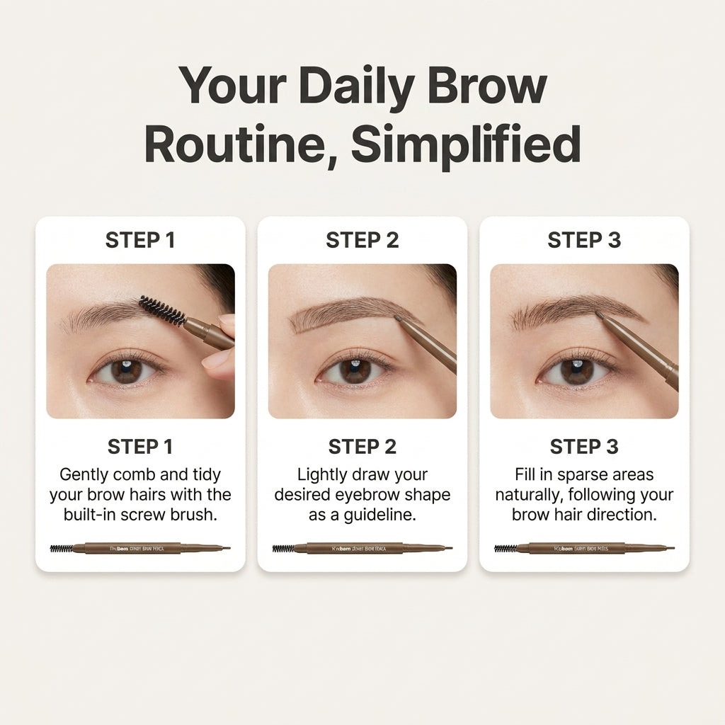 The Bom Slim Eyebrow Pencil for Defined Brows