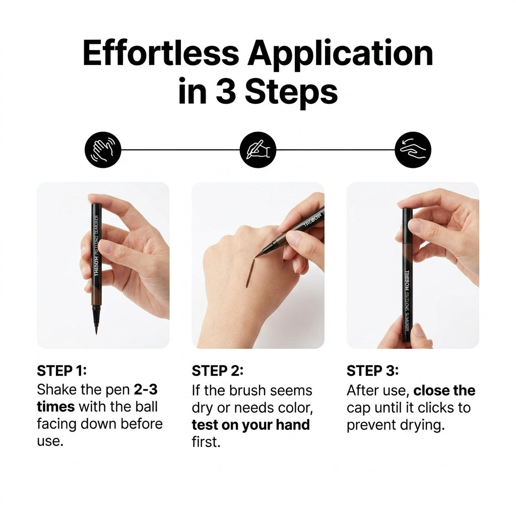 Olive Farm Felt Slim Eyeliner Pen Set (2-Pack)