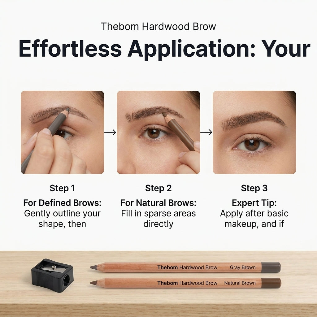 The Bom Hardwood Eyebrow Pencil Set (2 Pcs)