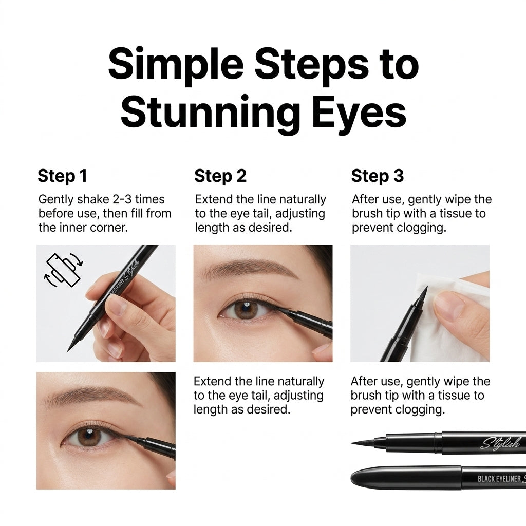 The Bom Stylish Brush Pen Liquid Eyeliner for Precise Eye Makeup