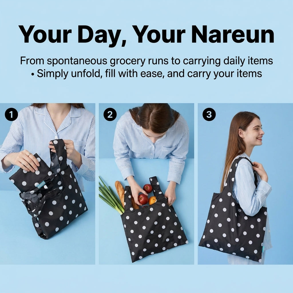 Nareun Reusable Foldable Eco Bag - 10 Designs