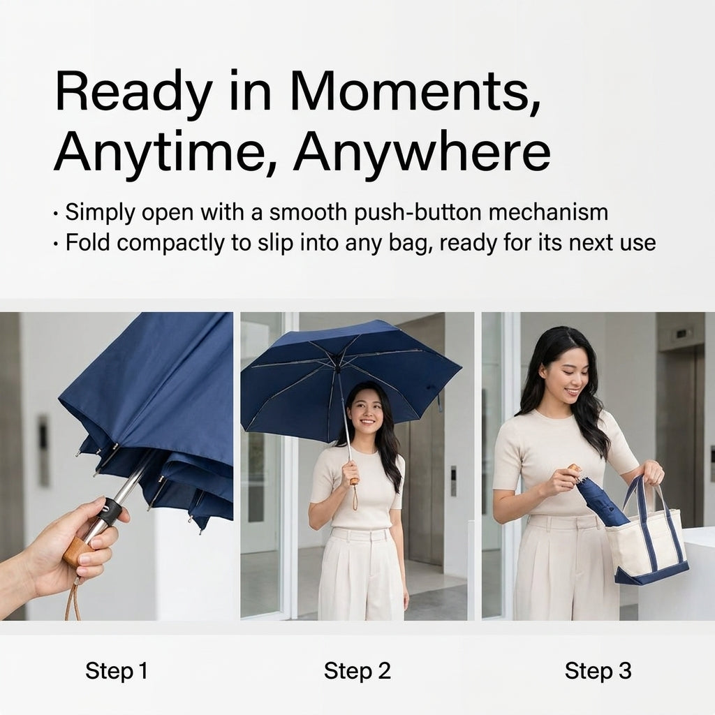 Ultralight UV Sun & Rain Umbrella - Navy
