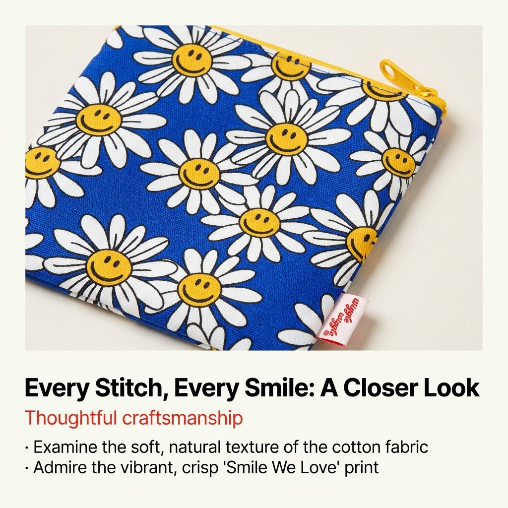 Wiggle Wiggle Smile We Love Cotton Pouch Bag