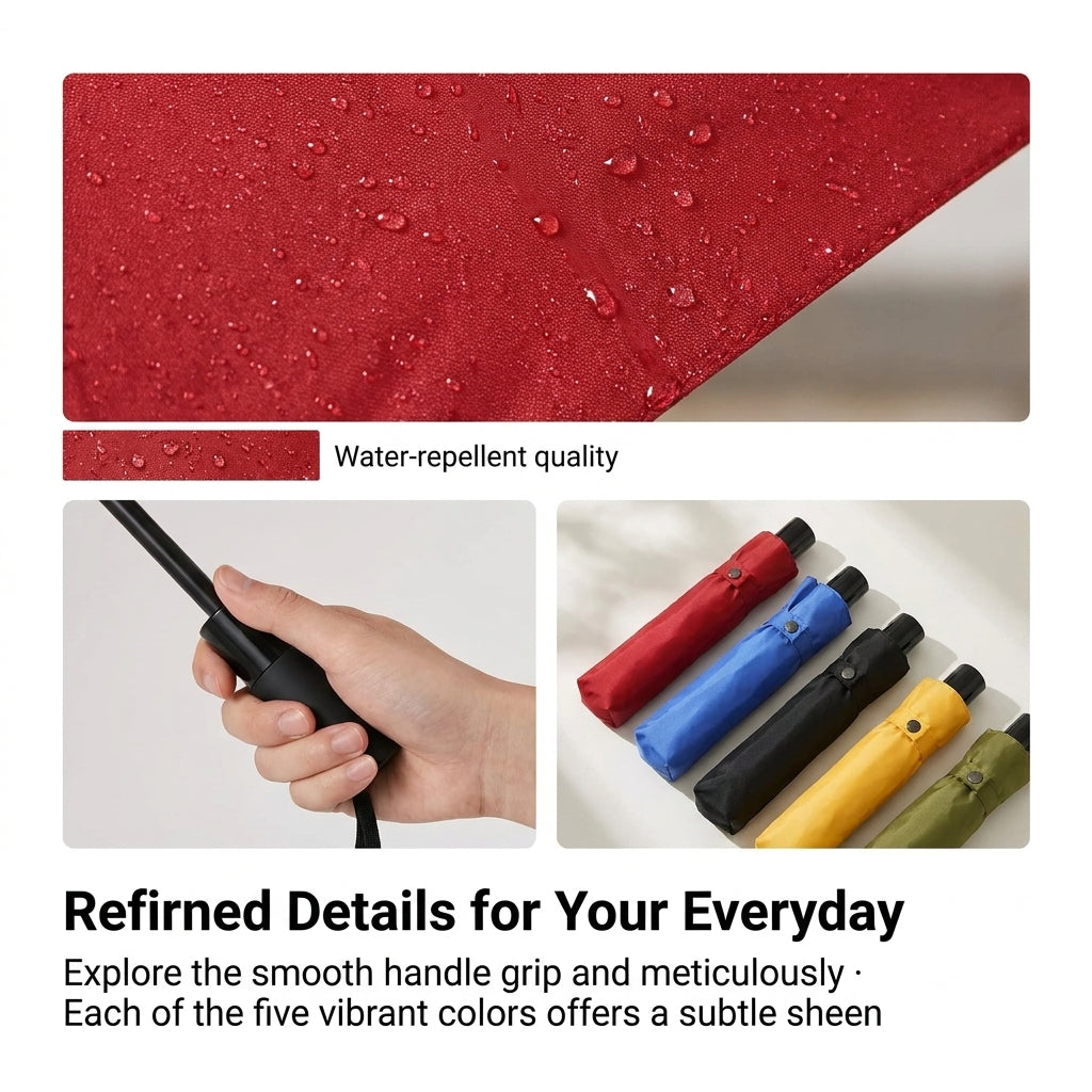 Songwol SW 3-Fold Plain Color Umbrella - Compact & Stylish (5 Colors)
