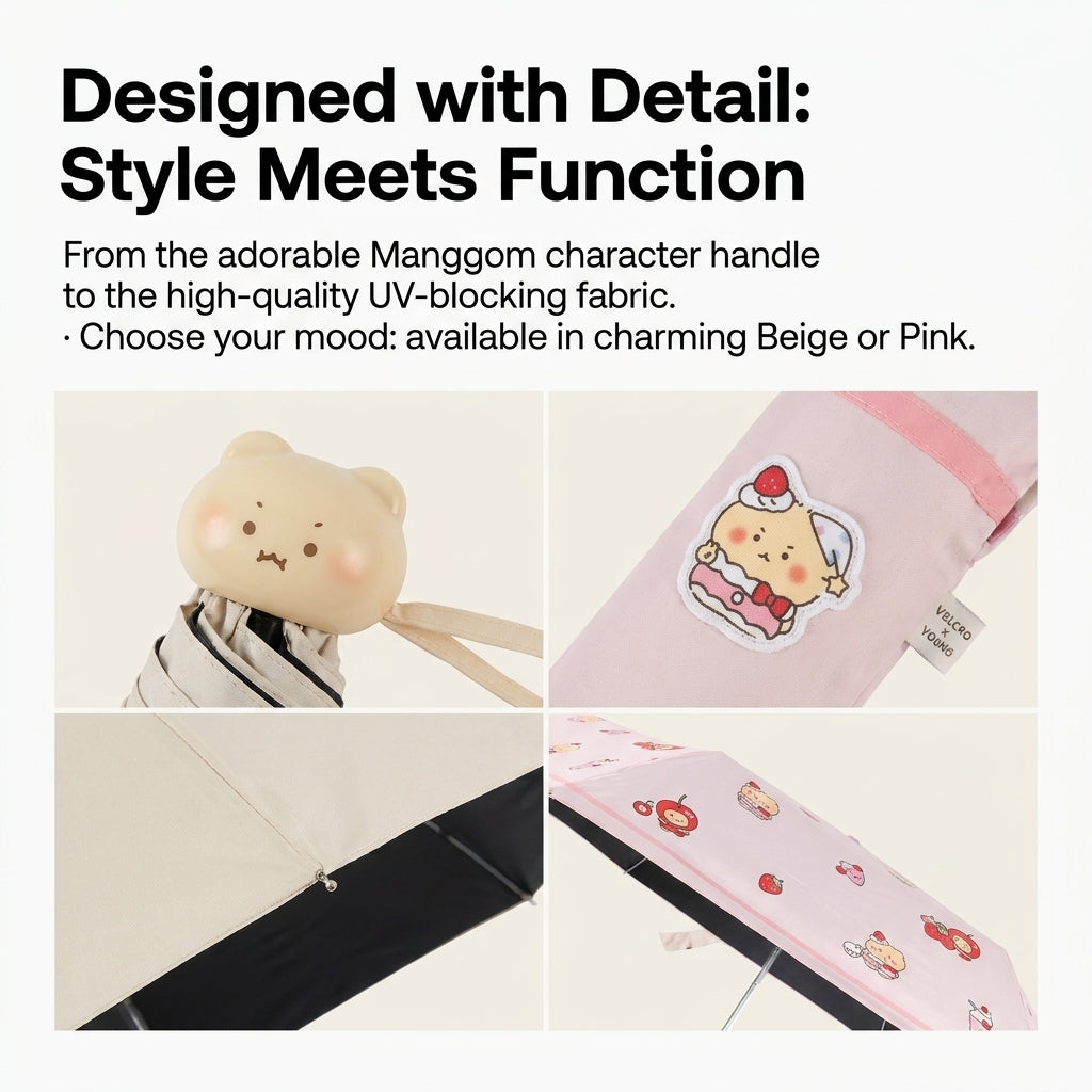 Mangom x Olive Young Ultralight UV Umbrella - Beige/Pink (Choose 1)