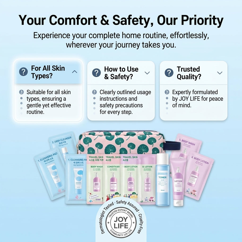 Travel Skin & Shower Kit 8 Steps