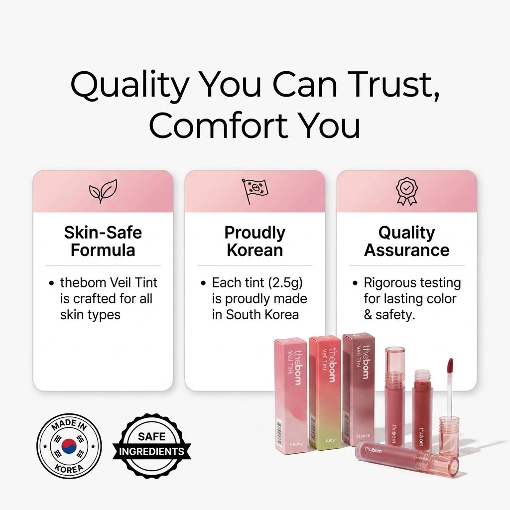 The Bom Veil Tint Lip Stain for Natural Look