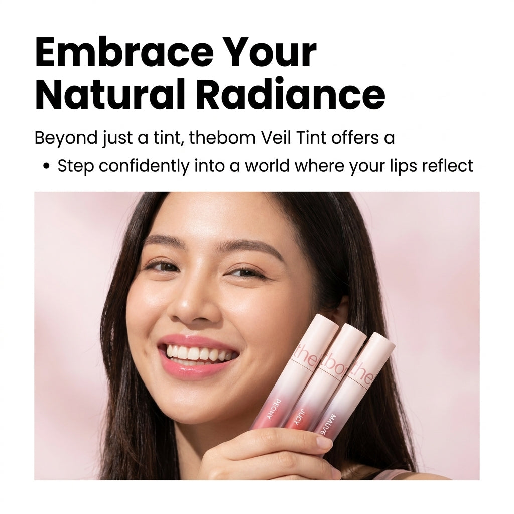 The Bom Veil Tint Lip Stain for Natural Look