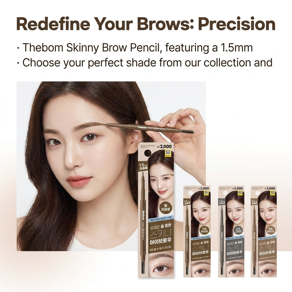 The Bom Slim Eyebrow Pencil for Defined Brows