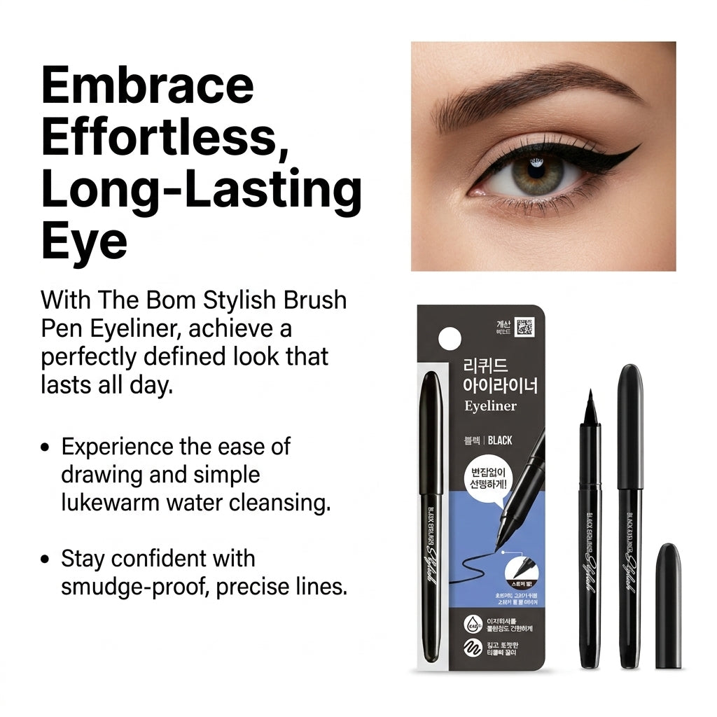 The Bom Stylish Brush Pen Liquid Eyeliner for Precise Eye Makeup
