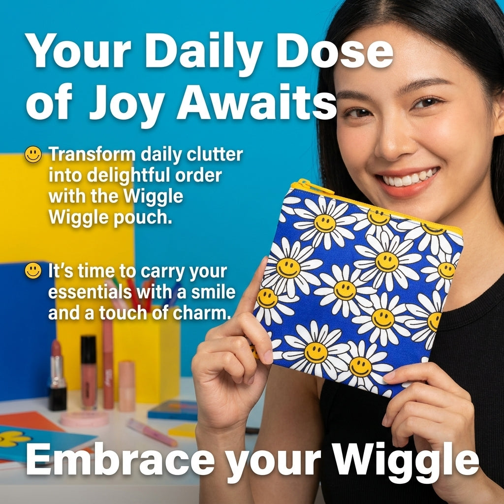 Wiggle Wiggle Smile We Love Cotton Pouch Bag