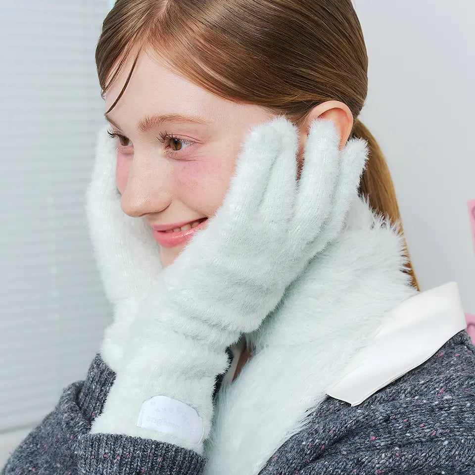 OY Gift Anbrox Soft Fuzzy Fingerless Gloves (3-Pack)