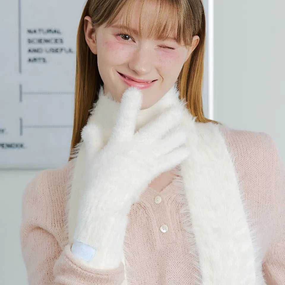 OY Gift Anbrox Soft Fuzzy Fingerless Gloves (3-Pack)