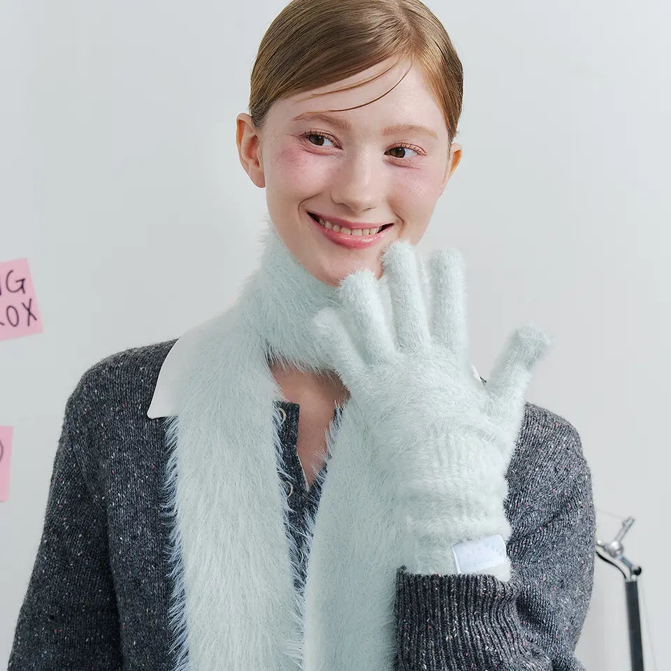 OY Gift Anbrox Soft Fuzzy Fingerless Gloves (3-Pack)