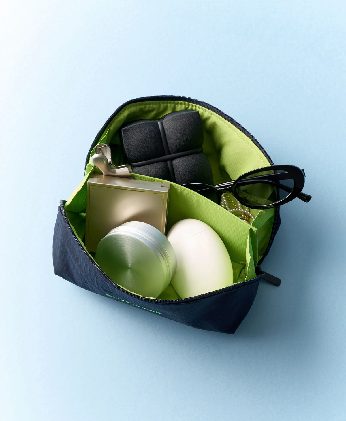Olive Young Daily Beauty Organizer Set (Navy/Ivory) Cosmetic Storage