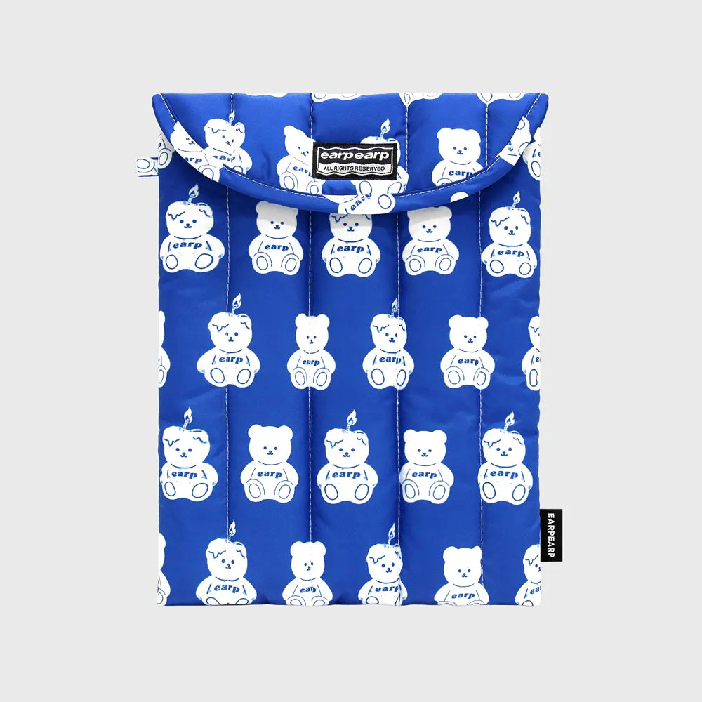 Little Faco Blue Pattern 11-inch Padded Laptop Tablet Pouch