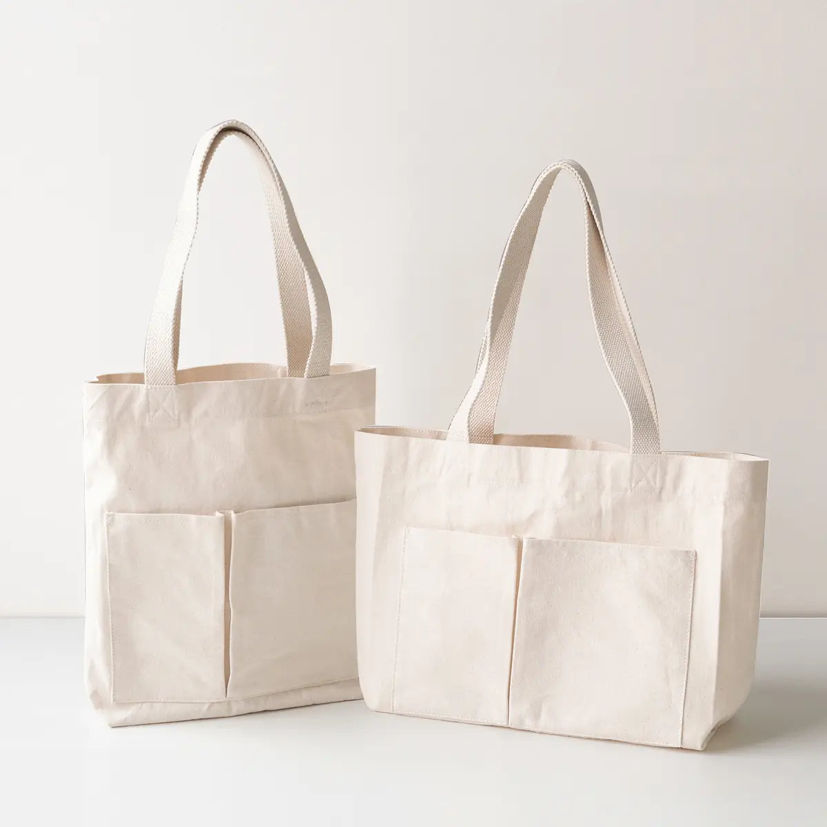 Simple Life Organic Canvas Tote Bag Set (2-Pack)