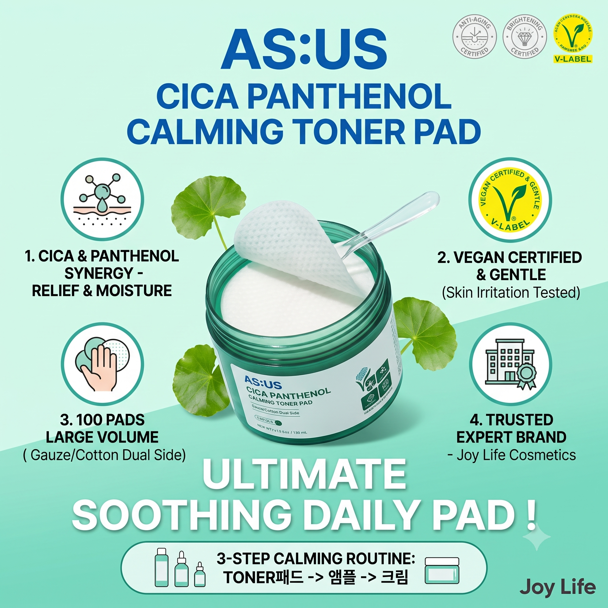 CICA Panthenol Calming Toner Pad
