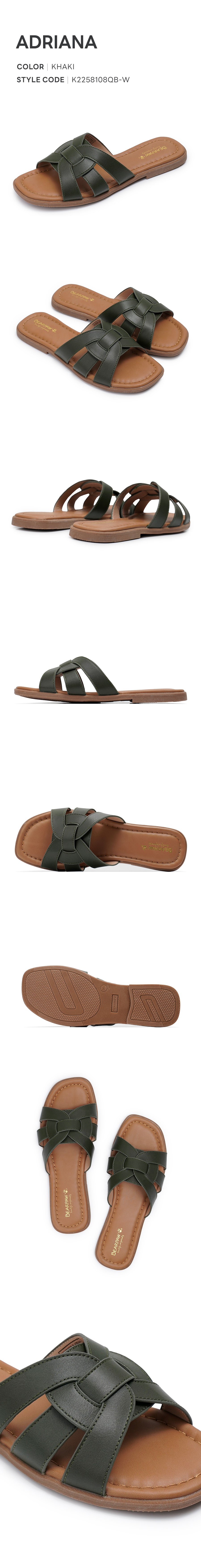 BEARPAW ADRIANA Slides Khaki