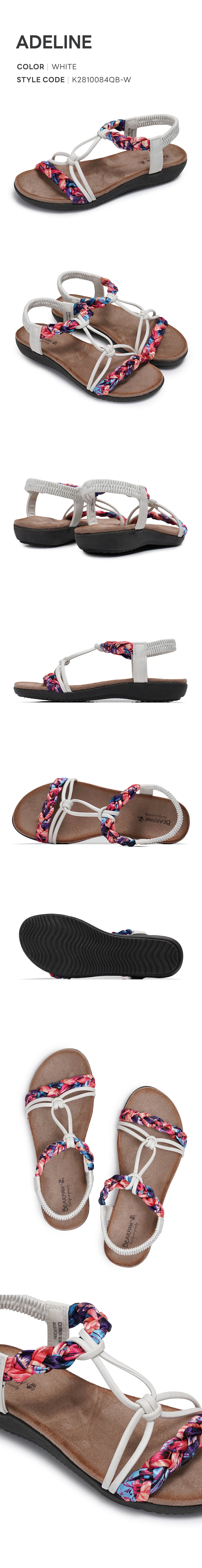 BEARPAW ADELINE Sandals White