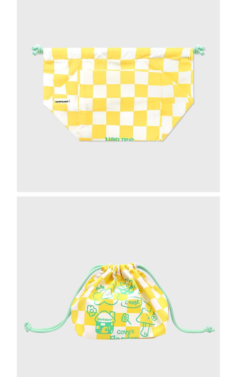 Covy Garden Yellow Drawstring Pouch Bag
